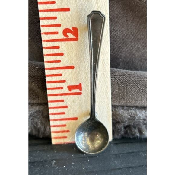 Vintage 1910 GORHAM STERLING SIlVER Tiny Salt spoon pin brooch - Picture 5 of 11